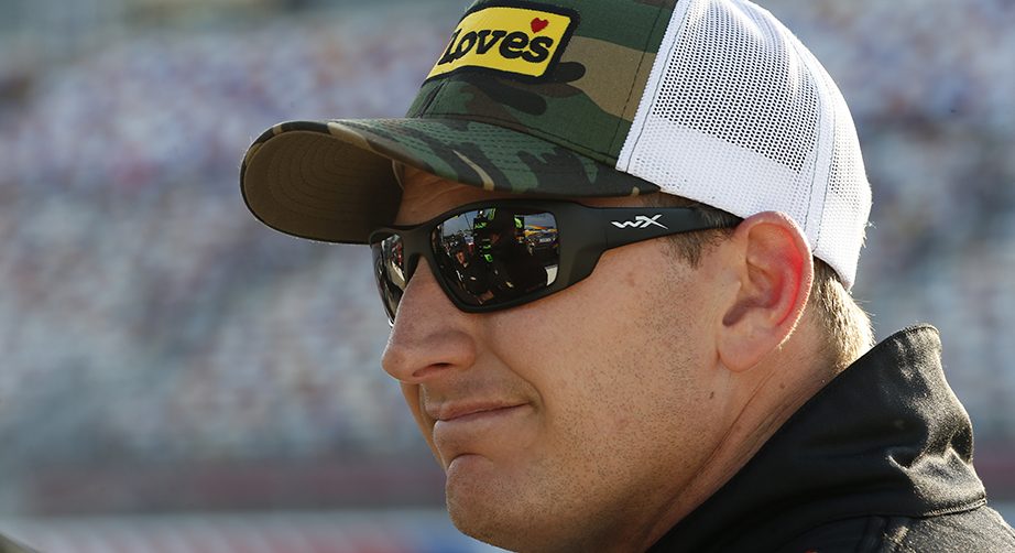 CHARLOTTE, NORTH CAROLINA - MAY 23: Michael McDowell, driver of the #34 Love's Travel Stops Ford, looks on during qualifying for the Monster Energy NASCAR Cup Series Race Coca-Cola 600 at Charlotte Motor Speedway on May 23, 2019 in Charlotte, North Carolina. (Photo by Brian Lawdermilk/Getty Images) | Getty Images