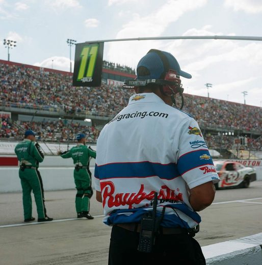 Kaulig Racing crew during pre-race at Darlington Raceway