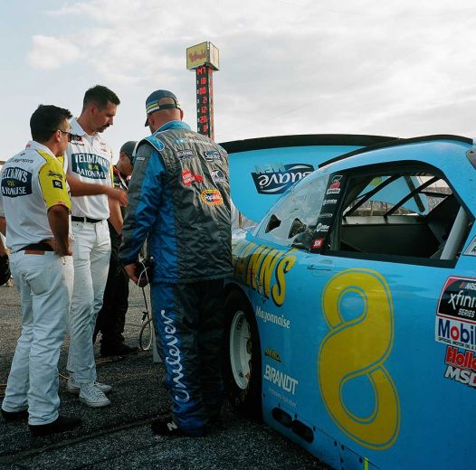 The JRM No. 8 crew post-race at Darlington Raceway