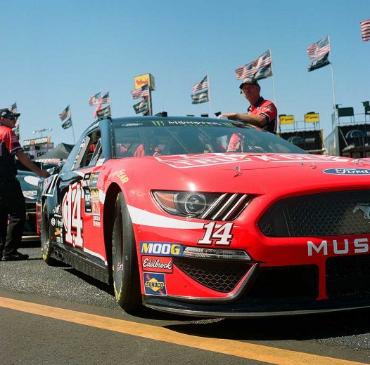 No. 14 Ford of Clint Bowyer in the garage area at Darlington Raceway