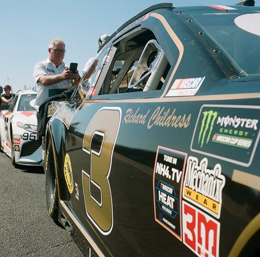 The No. 3 Chevrolet waits in the inspection line at Darlington Raceway