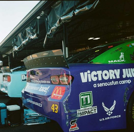 Darlington stripe on the No. 43 Chevrolet of Bubba Wallace.