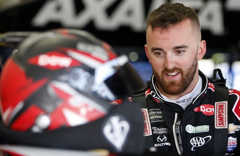 CHARLOTTE, NORTH CAROLINA - MAY 25: Austin Dillon, driver of the #3 Coca-Cola Zero Sugar Chevrolet, stands in the garage area during practice for the Monster Energy NASCAR Cup Series Coca-Cola 600 at Charlotte Motor Speedway on May 25, 2019 in Charlotte, North Carolina. (Photo by Brian Lawdermilk/Getty Images) | Getty Images