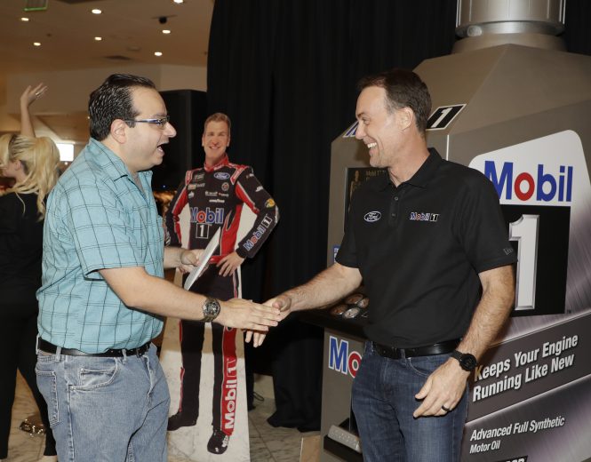 September 12, 2019:   Clint Bowyer and Kevin Harvick at the MGM in Las Vegas, NV. (HHP/Harold Hinson)