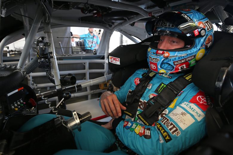 LAS VEGAS, NEVADA - SEPTEMBER 13: Kyle Busch, driver of the #18 M&M's Hazelnut Toyota, sits in his car during practice for the Monster Energy NASCAR Cup Series South Point 400 at Las Vegas Motor Speedway on September 13, 2019 in Las Vegas, Nevada. (Photo by Matt Sullivan/Getty Images) | Getty Images