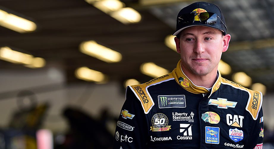 Rookie of the Year candidate Daniel Hemric waits in the garage.