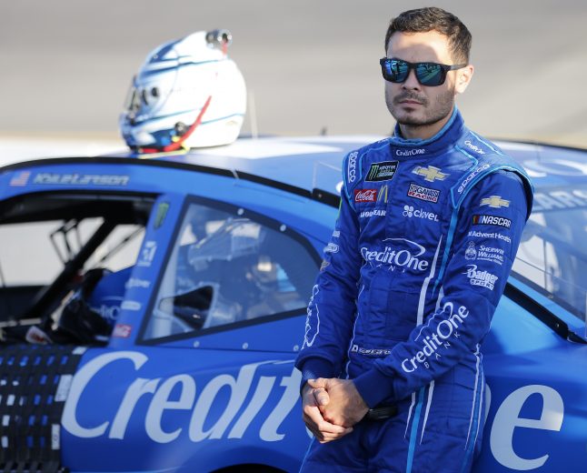 RICHMOND, VIRGINIA - SEPTEMBER 20: Kyle Larson, driver of the #42 Credit One Bank Chevrolet, stands on the grid during qualifying for the Monster Energy NASCAR Cup Series Federated Auto Parts 400 at Richmond Raceway on September 20, 2019 in Richmond, Virginia. (Photo by Brian Lawdermilk/Getty Images) | Getty Images