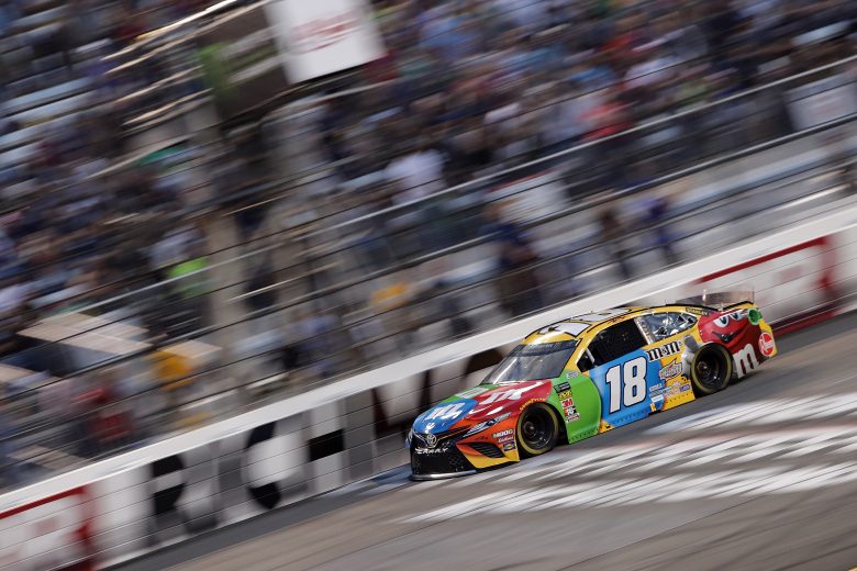 RICHMOND, VA - APRIL 13: Kyle Busch, driver of the #18 M&M's Toyota, races during the Monster Energy NASCAR Cup Series Toyota Owners 400 at Richmond Raceway on April 13, 2019 in Richmond, Virginia. (Photo by Donald Page/Getty Images) | Getty Images