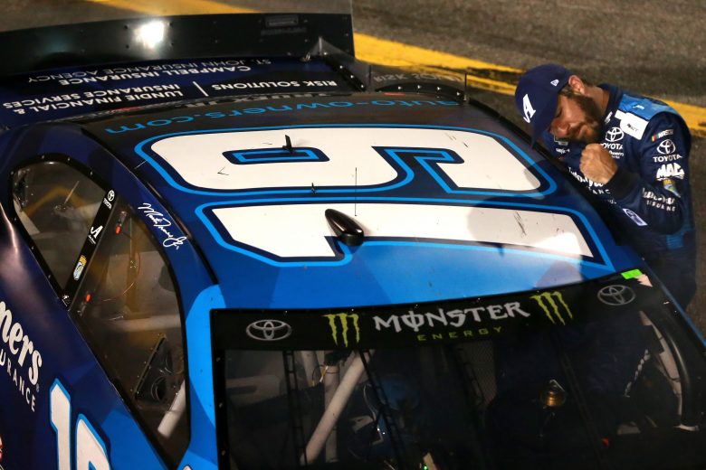 RICHMOND, VA - APRIL 13: Martin Truex Jr, driver of the #19 Auto Owners Insurance Toyota, celebrates after winning the Monster Energy NASCAR Cup Series Toyota Owners 400 at Richmond Raceway on April 13, 2019 in Richmond, Virginia. (Photo by Sean Gardner/Getty Images) | Getty Images