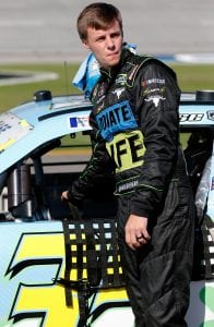 TALLADEGA, AL - APRIL 27: Joey Gase, driver of the #35 DnteLife/RgistrMe.org/Cmpgn/Gase Toyota, stands by his car during qualifying for the NASCAR Xfinity Series MoneyLion 300 at Talladega Superspeedway on April 27, 2019 in Talladega, Alabama. (Photo by Brian Lawdermilk/Getty Images) | Getty Images