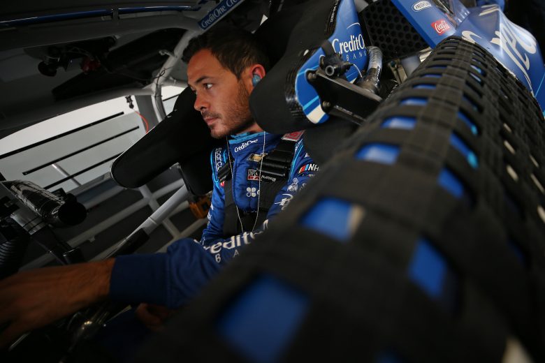 DAYTONA BEACH, FLORIDA - JULY 04: Kyle Larson, driver of the #42 Credit One Bank Chevrolet, sits in his car during practice for the Monster Energy NASCAR Cup Series Coke Zero Sugar 400 at Daytona International Speedway on July 04, 2019 in Daytona Beach, Florida. (Photo by Matt Sullivan/Getty Images) | Getty Images