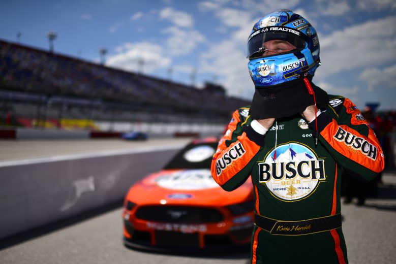 DARLINGTON, SOUTH CAROLINA - AUGUST 31: Kevin Harvick, driver of the #4 Busch Beer/Big Buck Hunter Ford, walks on the grid during qualifying for the Monster Energy NASCAR Cup Series Bojangles' Southern 500 at Darlington Raceway on August 31, 2019 in Darlington, South Carolina. (Photo by Jared C. Tilton/Getty Images) | Getty Images