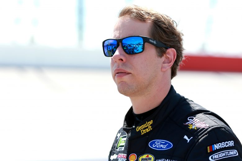 DARLINGTON, SOUTH CAROLINA - AUGUST 31: Brad Keselowski, driver of the #2 Miller Lite Ford, stands on pit road during qualifying for the Monster Energy NASCAR Cup Series Bojangles' Southern 500 at Darlington Raceway on August 31, 2019 in Darlington, South Carolina. (Photo by Sean Gardner/Getty Images) | Getty Images