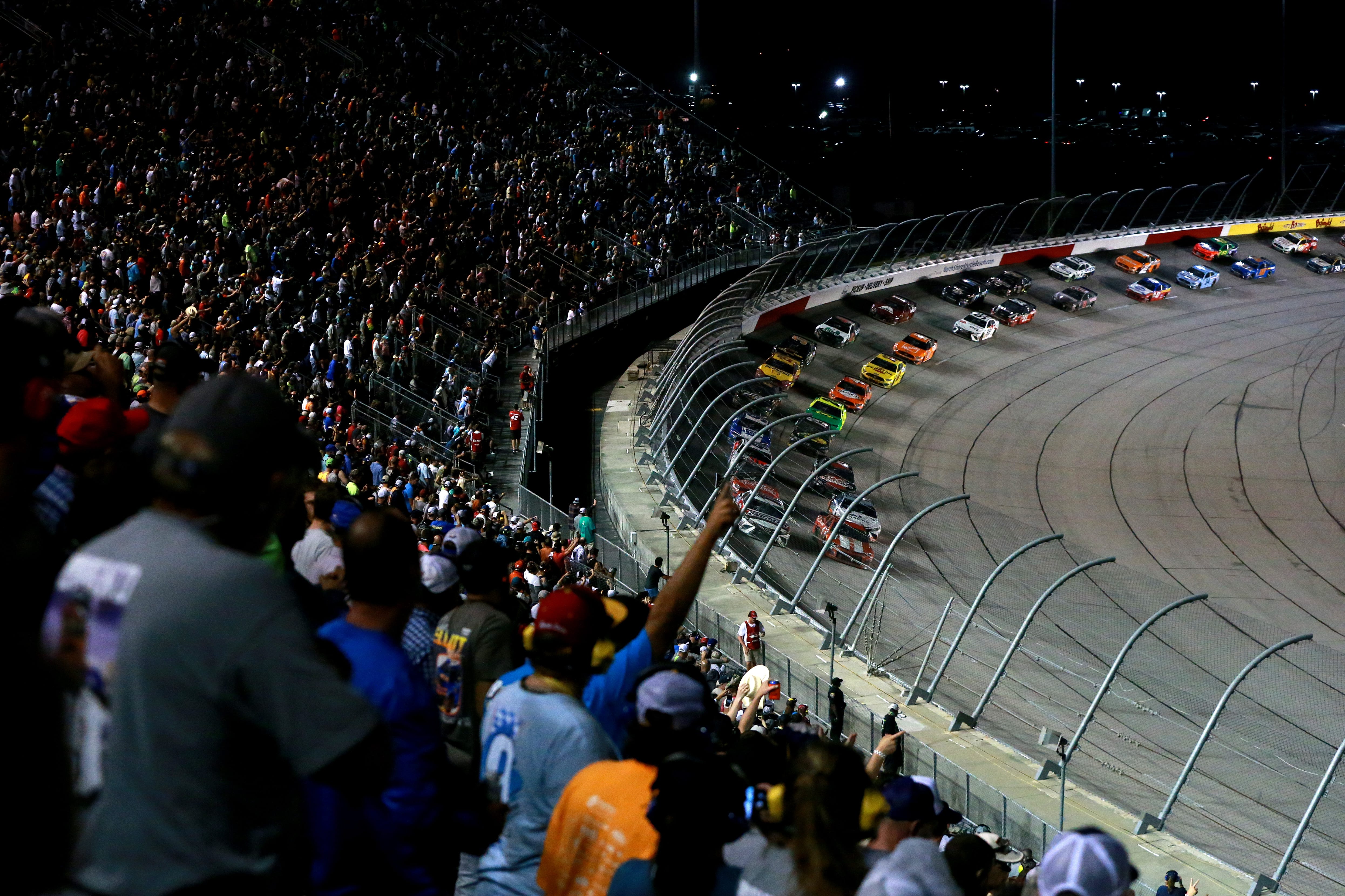 DARLINGTON, SOUTH CAROLINA - SEPTEMBER 01: Kurt Busch, driver of the #1 Chevrolet Accessories Chevrolet, leads the field during a restart for the Monster Energy NASCAR Cup Series Bojangles' Southern 500 at Darlington Raceway on September 01, 2019 in Darlington, South Carolina. (Photo by Sean Gardner/Getty Images) | Getty Images