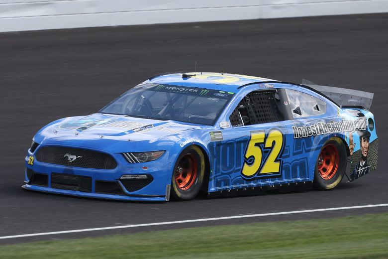 INDIANAPOLIS, INDIANA - SEPTEMBER 07: Garrett Smithley, driver of the #52 Honest Abe Roofing Ford, drives during practice for the Monster Energy NASCAR Cup Series Big Machine Vodka 400 at Indianapolis Motor Speedway on September 07, 2019 in Indianapolis, Indiana. (Photo by Matt Sullivan/Getty Images) | Getty Images