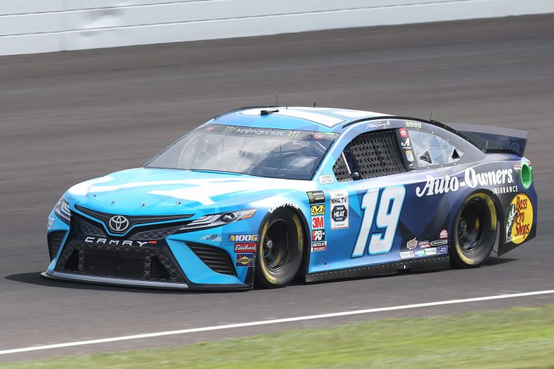 INDIANAPOLIS, INDIANA - SEPTEMBER 07: Martin Truex Jr, driver of the #19 AOI Toyota, drives during practice for the Monster Energy NASCAR Cup Series Big Machine Vodka 400 at Indianapolis Motor Speedway on September 07, 2019 in Indianapolis, Indiana. (Photo by Matt Sullivan/Getty Images) | Getty Images