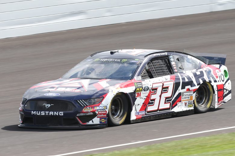 INDIANAPOLIS, INDIANA - SEPTEMBER 07: Corey LaJoie, driver of the #32 Ark.io Ford, drives during practice for the Monster Energy NASCAR Cup Series Big Machine Vodka 400 at Indianapolis Motor Speedway on September 07, 2019 in Indianapolis, Indiana. (Photo by Matt Sullivan/Getty Images) | Getty Images
