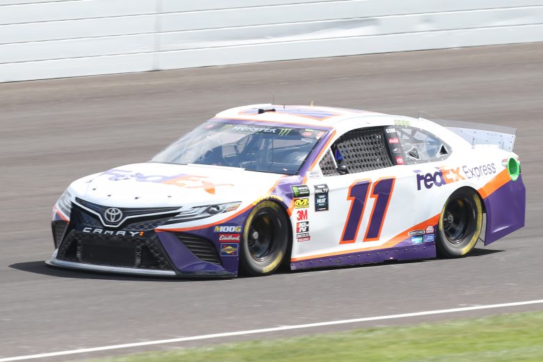 INDIANAPOLIS, INDIANA - SEPTEMBER 07: Denny Hamlin, driver of the #11 FedEx Express Toyota, drives during practice for the Monster Energy NASCAR Cup Series Big Machine Vodka 400 at Indianapolis Motor Speedway on September 07, 2019 in Indianapolis, Indiana. (Photo by Matt Sullivan/Getty Images) | Getty Images