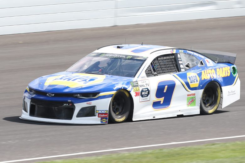 INDIANAPOLIS, INDIANA - SEPTEMBER 07: Chase Elliott, driver of the #9 NAPA AUTO PARTS Chevrolet, drives during practice for the Monster Energy NASCAR Cup Series Big Machine Vodka 400 at Indianapolis Motor Speedway on September 07, 2019 in Indianapolis, Indiana. (Photo by Matt Sullivan/Getty Images) | Getty Images