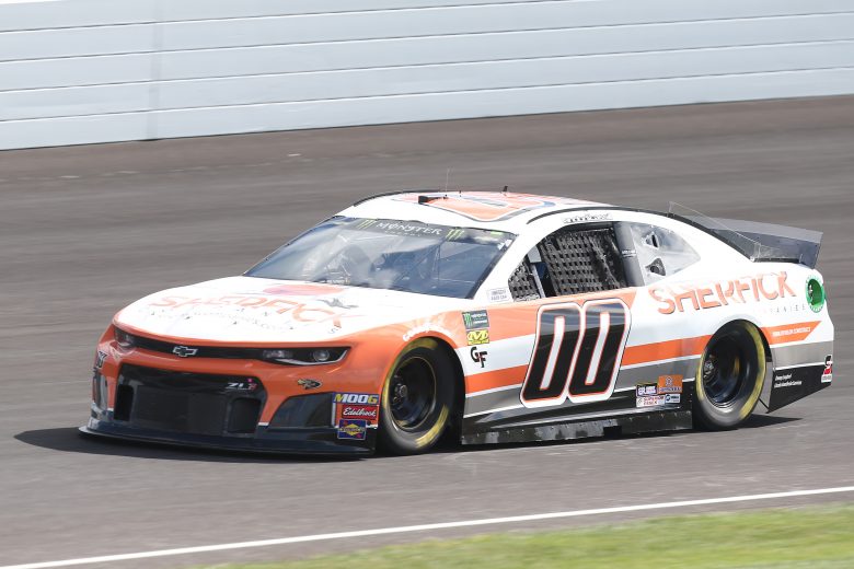 INDIANAPOLIS, INDIANA - SEPTEMBER 07: Landon Cassill, driver of the #00 SHERFICK COMPANIES Chevrolet, drives during practice for the Monster Energy NASCAR Cup Series Big Machine Vodka 400 at Indianapolis Motor Speedway on September 07, 2019 in Indianapolis, Indiana. (Photo by Matt Sullivan/Getty Images) | Getty Images