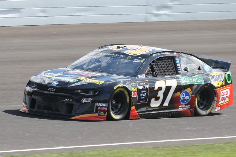 INDIANAPOLIS, INDIANA - SEPTEMBER 07: Chris Buescher, driver of the #37 Kroger Fast Lane to Flavor Chevrolet, drives during practice for the Monster Energy NASCAR Cup Series Big Machine Vodka 400 at Indianapolis Motor Speedway on September 07, 2019 in Indianapolis, Indiana. (Photo by Matt Sullivan/Getty Images) | Getty Images