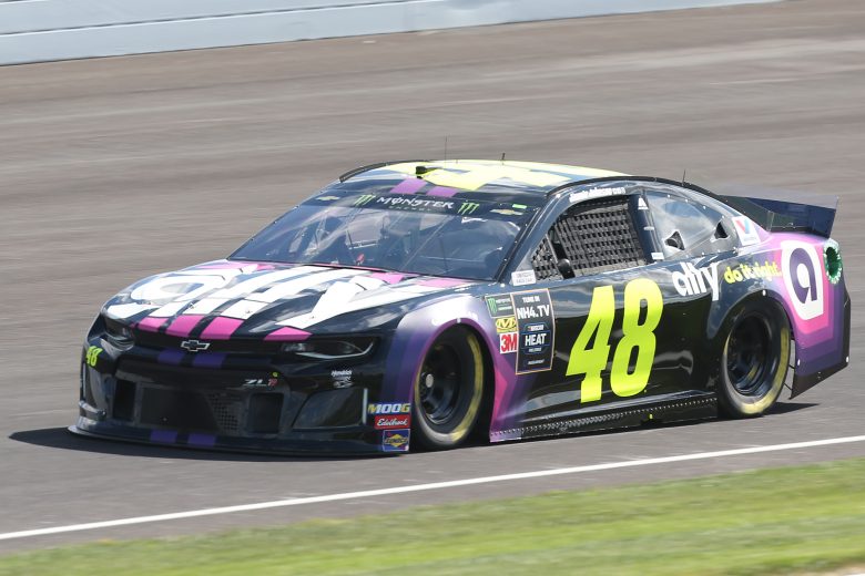 INDIANAPOLIS, INDIANA - SEPTEMBER 07: Jimmie Johnson, driver of the #48 Ally Chevrolet, drives during practice for the Monster Energy NASCAR Cup Series Big Machine Vodka 400 at Indianapolis Motor Speedway on September 07, 2019 in Indianapolis, Indiana. (Photo by Matt Sullivan/Getty Images) | Getty Images