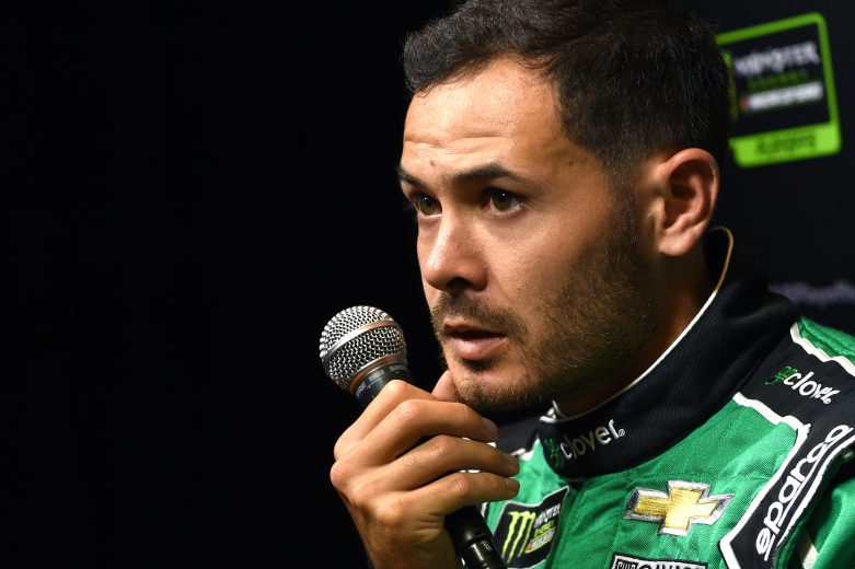 LAS VEGAS, NEVADA - SEPTEMBER 12:  Kyle Larson, driver of the #42 McDonald's Chevrolet, speaks with members of the media during the Monster Energy NASCAR Cup Series Playoffs Media Day at the South Point Hotel & Casino on September 12, 2019 in Las Vegas, Nevada.  (Photo by David Becker/Getty Images) | Getty Images
