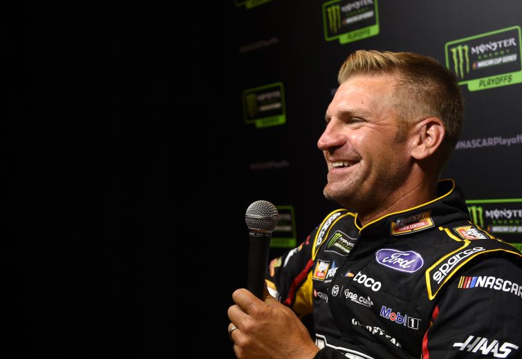 LAS VEGAS, NEVADA - SEPTEMBER 12:  Clint Bowyer, driver of the #14 Rush/Cummins Ford, speaks with members of the media during the Monster Energy NASCAR Cup Series Playoffs Media Day at the South Point Hotel & Casino on September 12, 2019 in Las Vegas, Nevada.  (Photo by David Becker/Getty Images) | Getty Images