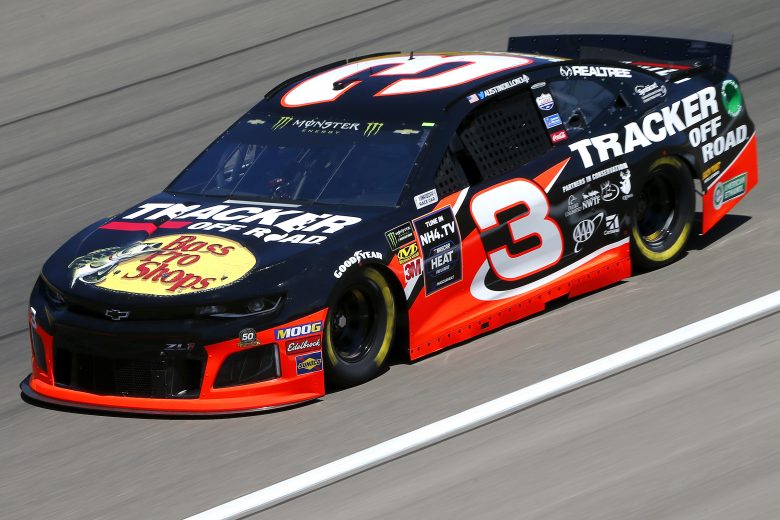 LAS VEGAS, NEVADA - SEPTEMBER 13: Austin Dillon, driver of the #3 Bass Pro Shops/Tracker Off Road Chevrolet, drives during practice for the Monster Energy NASCAR Cup Series South Point 400 at Las Vegas Motor Speedway on September 13, 2019 in Las Vegas, Nevada. (Photo by Jonathan Ferrey/Getty Images) | Getty Images