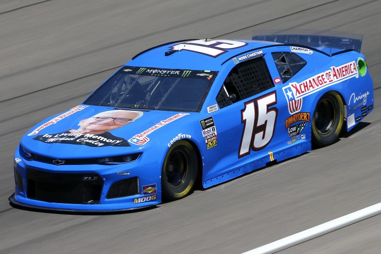 LAS VEGAS, NEVADA - SEPTEMBER 13: Ross Chastain, driver of the #15 Chevrolet, drives during practice for the Monster Energy NASCAR Cup Series South Point 400 at Las Vegas Motor Speedway on September 13, 2019 in Las Vegas, Nevada. (Photo by Jonathan Ferrey/Getty Images) | Getty Images
