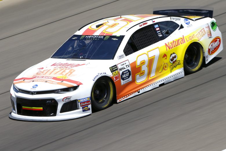 LAS VEGAS, NEVADA - SEPTEMBER 13: Chris Buescher, driver of the #37 Natural Light Seltzer Chevrolet,  drives during practice for the Monster Energy NASCAR Cup Series South Point 400 at Las Vegas Motor Speedway on September 13, 2019 in Las Vegas, Nevada. (Photo by Jonathan Ferrey/Getty Images) | Getty Images