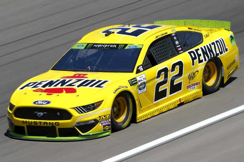 LAS VEGAS, NEVADA - SEPTEMBER 13: Joey Logano, driver of the #22 Pennzoil Ford, drives during practice for the Monster Energy NASCAR Cup Series South Point 400 at Las Vegas Motor Speedway on September 13, 2019 in Las Vegas, Nevada. (Photo by Jonathan Ferrey/Getty Images) | Getty Images