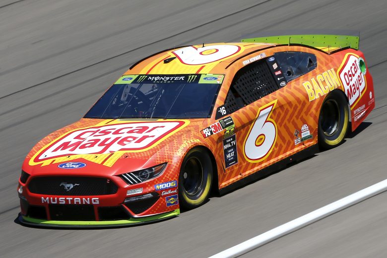 LAS VEGAS, NEVADA - SEPTEMBER 13: Ryan Newman, driver of the #6 Oscar Mayer Bacon Ford, drives during practice for the Monster Energy NASCAR Cup Series South Point 400 at Las Vegas Motor Speedway on September 13, 2019 in Las Vegas, Nevada. (Photo by Jonathan Ferrey/Getty Images) | Getty Images