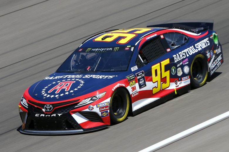 LAS VEGAS, NEVADA - SEPTEMBER 13: Matt DiBenedetto, driver of the #95 Barstool Sports Toyota, drives during practice for the Monster Energy NASCAR Cup Series South Point 400 at Las Vegas Motor Speedway on September 13, 2019 in Las Vegas, Nevada. (Photo by Jonathan Ferrey/Getty Images) | Getty Images