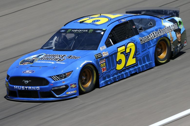 LAS VEGAS, NEVADA - SEPTEMBER 13: Garrett Smithley, driver of the #52 Honest Abe Roofing Chevrolet, drives during practice for the Monster Energy NASCAR Cup Series South Point 400 at Las Vegas Motor Speedway on September 13, 2019 in Las Vegas, Nevada. (Photo by Jonathan Ferrey/Getty Images) | Getty Images