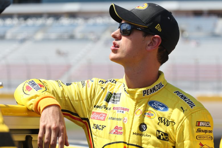 LAS VEGAS, NEVADA - SEPTEMBER 14: Joey Logano, driver of the #22 Pennzoil Ford, stands on the grid during qualifying for the Monster Energy NASCAR Cup Series South Point 400 at Las Vegas Motor Speedway on September 14, 2019 in Las Vegas, Nevada. (Photo by Matt Sullivan/Getty Images) | Getty Images
