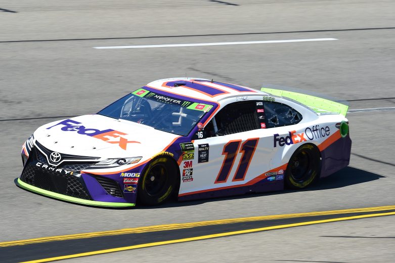RICHMOND, VIRGINIA - SEPTEMBER 20: Denny Hamlin, driver of the #11 FedEx Office Toyota, practices for the Monster Energy NASCAR Cup Series Federated Auto Parts 400 at Richmond Raceway on September 20, 2019 in Richmond, Virginia. (Photo by Jared C. Tilton/Getty Images) | Getty Images