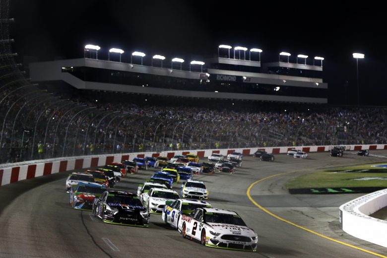 RICHMOND, VIRGINIA - SEPTEMBER 21: Brad Keselowski, driver of the #2 Discount Tire Ford, leads leads the field during the start of the Monster Energy NASCAR Cup Series Federated Auto Parts 400 at Richmond Raceway on September 21, 2019 in Richmond, Virginia. (Photo by Brian Lawdermilk/Getty Images) | Getty Images