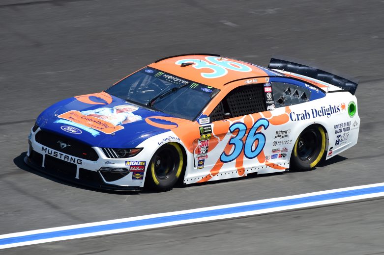 CHARLOTTE, NORTH CAROLINA - SEPTEMBER 27: Matt Tifft, driver of the #36 Louis Kemp Crab Delights Ford, practices for the Monster Energy NASCAR Cup Series Bank of America ROVAL 400 at Charlotte Motor Speedway on September 27, 2019 in Charlotte, North Carolina. (Photo by Jared C. Tilton/Getty Images) | Getty Images
