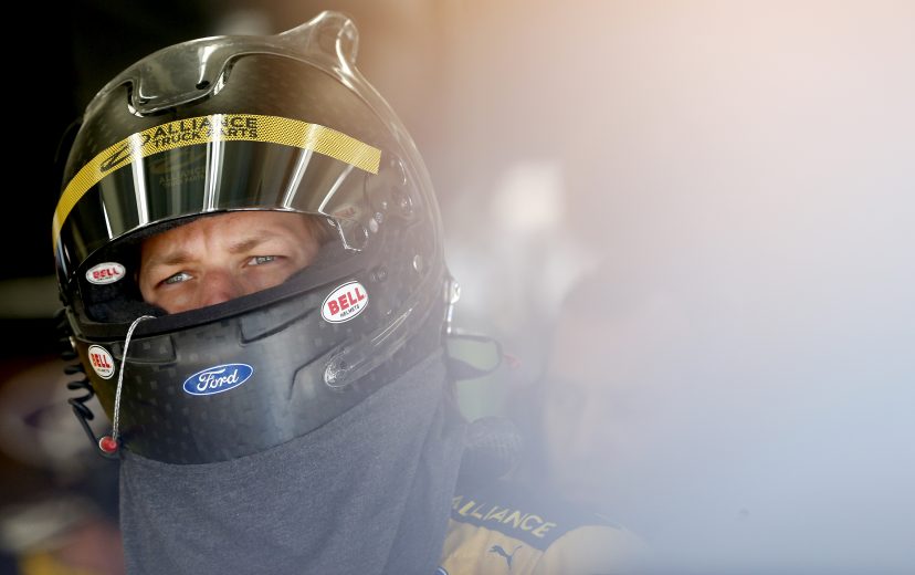 CHARLOTTE, NORTH CAROLINA - SEPTEMBER 27: Brad Keselowski, driver of the #2 Alliance Truck Parts Ford, stands in the garage area during practice for the Monster Energy NASCAR Cup Series Bank of America ROVAL 400 at Charlotte Motor Speedway on September 27, 2019 in Charlotte, North Carolina. (Photo by Brian Lawdermilk/Getty Images) | Getty Images