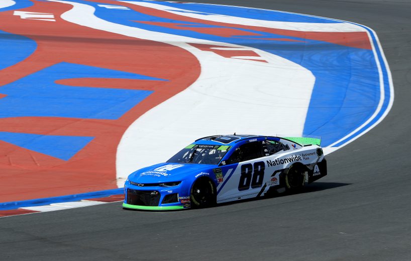 CHARLOTTE, NORTH CAROLINA - SEPTEMBER 27: Alex Bowman, driver of the #88 Nationwide Retirement Plans Chevrolet, practices for the Monster Energy NASCAR Cup Series Bank of America ROVAL 400 at Charlotte Motor Speedway on September 27, 2019 in Charlotte, North Carolina. (Photo by Streeter Lecka/Getty Images) | Getty Images