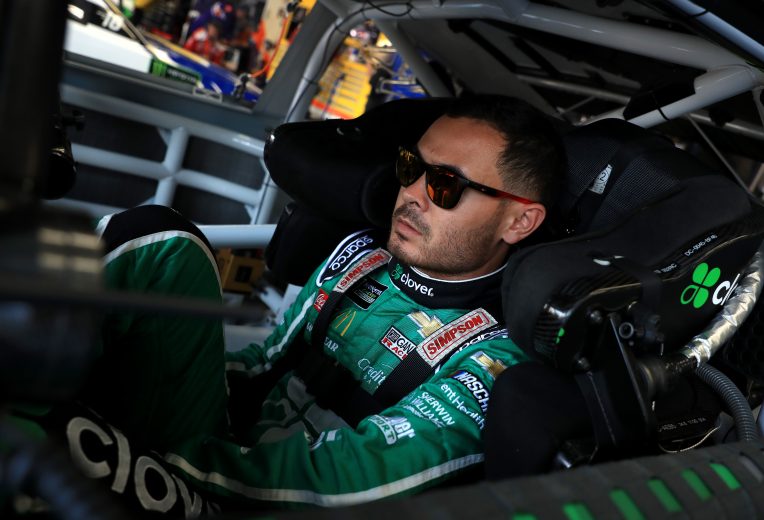 CHARLOTTE, NORTH CAROLINA - SEPTEMBER 27: Kyle Larson, driver of the #42 Clover Chevrolet, practices for the Monster Energy NASCAR Cup Series Bank of America ROVAL 400 at Charlotte Motor Speedway on September 27, 2019 in Charlotte, North Carolina. (Photo by Streeter Lecka/Getty Images) | Getty Images