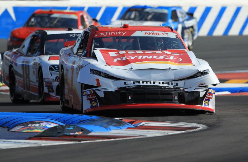 CHARLOTTE, NORTH CAROLINA - SEPTEMBER 28: Michael Annett, driver of the #1 Pilot Flying J Chevrolet, during the NASCAR Xfinity Series Drive for the Cure 250 presented by Blue Cross Blue Shield of North Carolina at Charlotte Motor Speedway on September 28, 2019 in Charlotte, North Carolina. (Photo by Streeter Lecka/Getty Images) | Getty Images