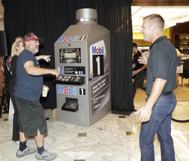 September 12, 2019:   Clint Bowyer and Kevin Harvick at the MGM in Las Vegas, NV. (HHP/Harold Hinson)