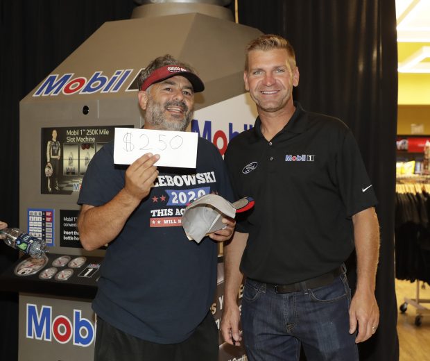 September 12, 2019:   Clint Bowyer and Kevin Harvick at the MGM in Las Vegas, NV. (HHP/Harold Hinson)
