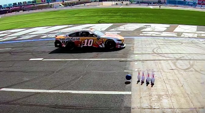Aric Almirola helps break world record for fastest strike