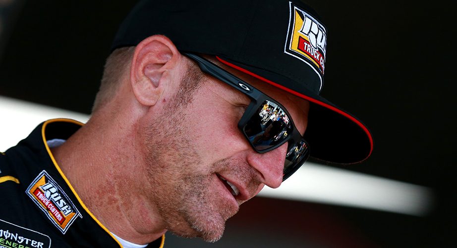 WATKINS GLEN, NEW YORK - AUGUST 03: Clint Bowyer, driver of the #14 Rush Truck Centers/Haas Automation Ford, stands in the garage area during practice for the Monster Energy NASCAR Cup Series Go Bowling at The Glen at Watkins Glen International on August 03, 2019 in Watkins Glen, New York. (Photo by Sean Gardner/Getty Images) | Getty Images