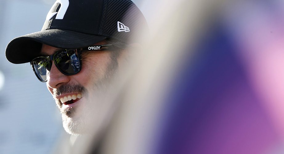 BRISTOL, TENNESSEE - AUGUST 16: Jimmie Johnson, driver of the #48 Ally Chevrolet, stands on the grid during qualifying for the Monster Energy NASCAR Cup Series Bass Pro Shops NRA Night Race at Bristol Motor Speedway on August 16, 2019 in Bristol, Tennessee. (Photo by Brian Lawdermilk/Getty Images) | Getty Images