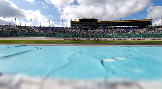 Kansas Speedway paints pit walls teal to raise awareness of ovarian cancer