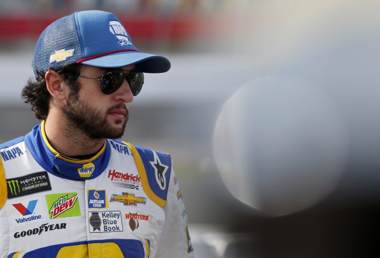 CHARLOTTE, NORTH CAROLINA - SEPTEMBER 27: Chase Elliott, driver of the #9 NAPA Auto Parts Chevrolet, stands on the grid during qualifying for the Monster Energy NASCAR Cup Series Bank of America ROVAL 400 at Charlotte Motor Speedway on September 27, 2019 in Charlotte, North Carolina. (Photo by Brian Lawdermilk/Getty Images) | Getty Images